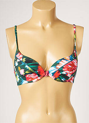 Sutien de costum de baie elasticitate top sutien modelat verde LIVIA femeie
