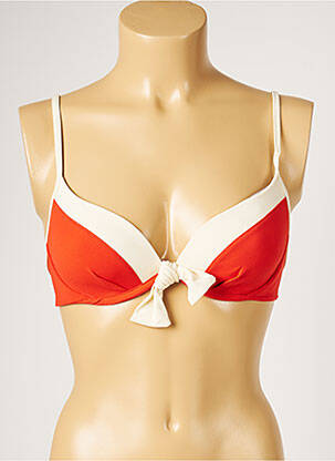 Sutien de costum de baie top sutien modelat top sutien modelat portocalie LIVIA femeie