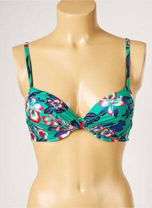 Sutien de costum de baie elasticitate top sutien modelat verde LIVIA femeie