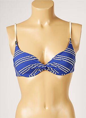 Sutien de costum de baie elasticitate top sutien modelat albastru LIVIA femeie