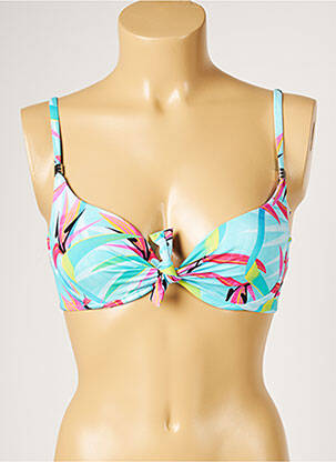 Sutien de costum de baie elasticitate top sutien modelat albastru LIVIA femeie