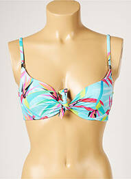 Sutien de costum de baie elasticitate top sutien modelat albastru LIVIA femme