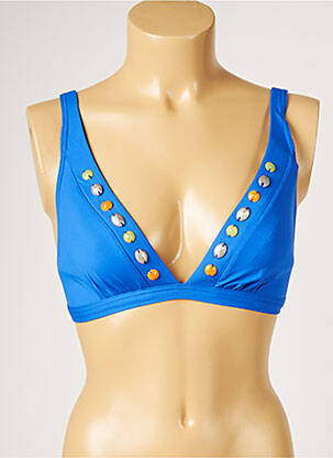 Sutien de costum de baie elasticitate top sutien modelat albastru LIVIA femeie