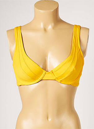 Sutien de costum de baie elasticitate galben LIVIA femeie