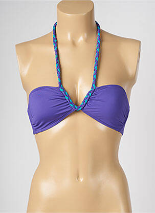 Sutien de costum de baie închidere cu legături de legat top sutien modelat violet LIVIA femeie