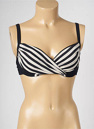 Sutien de costum de baie bretele elastice reglabile negru LIVIA femeie