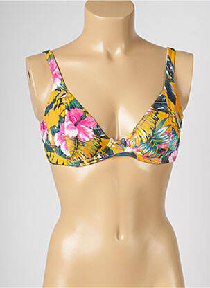 Sutien de costum de baie elasticitate galben LIVIA femeie