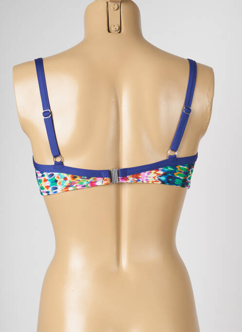 Sutien de costum de baie bretele elastice reglabile albastru LIVIA femme