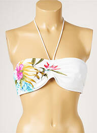 Sutien de costum de baie elasticitate top bentiță alb LIVIA femme