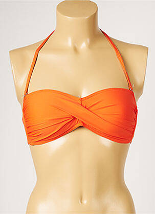 Sutien de costum de baie top sutien modelat top sutien modelat portocalie LIVIA femeie