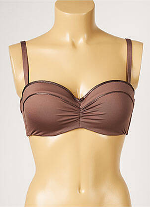 Sutien de costum de baie top sutien modelat top sutien modelat maro LIVIA femeie