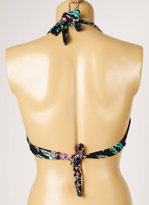 Sutien de costum de baie închidere cu legături de legat top sutien modelat negru LIVIA femme