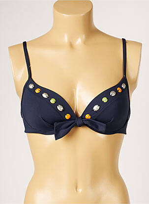Sutien de costum de baie elasticitate top sutien modelat albastru LIVIA femeie