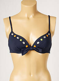 Sutien de costum de baie elasticitate top sutien modelat albastru LIVIA femeie