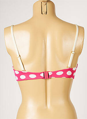 Sutien de costum de baie elasticitate sutien balconet cu decolteu înalt roz LIVIA femeie