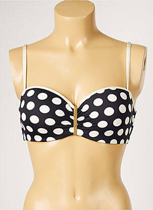 Sutien de costum de baie elasticitate sutien balconet cu decolteu înalt albastru LIVIA femeie