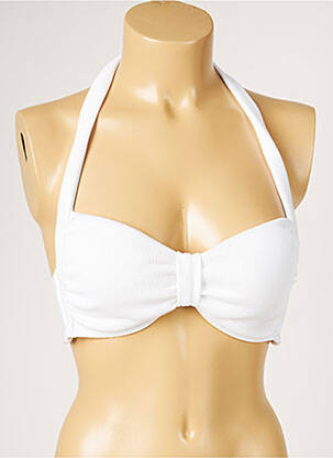 Sutien de costum de baie elasticitate top sutien modelat alb LIVIA femeie