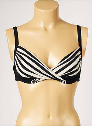 Sutien de costum de baie elasticitate sutien cupe întregi cu decolteu înalt negru LIVIA femeie
