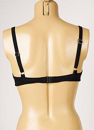 Sutien de costum de baie elasticitate sutien cupe întregi cu decolteu înalt negru LIVIA femeie