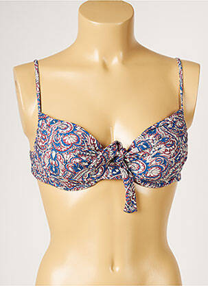 Sutien de costum de baie elasticitate top sutien modelat albastru LIVIA femeie