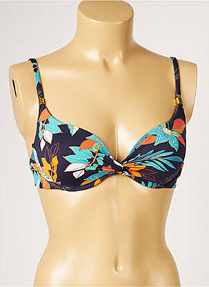 Sutien de costum de baie elasticitate top sutien modelat albastru LIVIA femeie