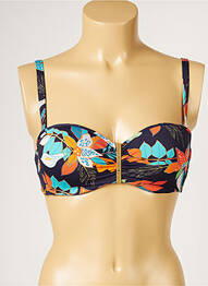 Sutien de costum de baie elasticitate sutien balconet cu decolteu înalt albastru LIVIA femme
