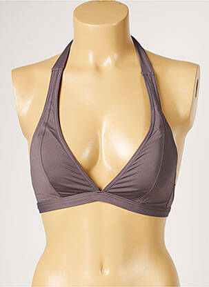 Sutien de costum de baie elasticitate top sutien modelat gri LIVIA femeie