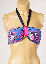 Sutien de costum de baie elasticitate top sutien modelat albastru LIVIA femme