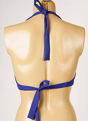 Sutien de costum de baie elasticitate top triunghiuri albastru LIVIA femeie
