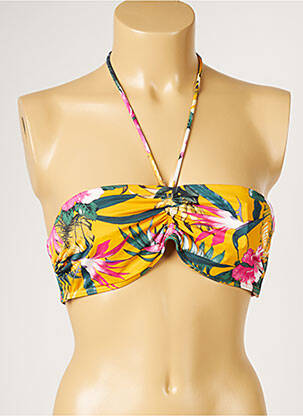 Sutien de costum de baie elasticitate galben LIVIA femeie