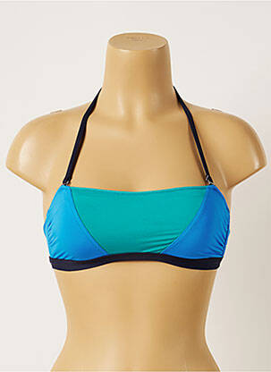 Sutien de costum de baie elasticitate sutien balconet cu decolteu înalt albastru LIVIA femeie