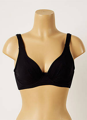 Sutien de costum de baie elasticitate sutien cupe întregi cu decolteu înalt negru LIVIA femeie
