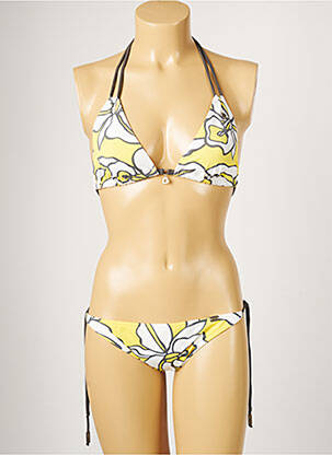 Costum de baie din două piese elasticitate top triunghiuri galben BANANA MOON femeie