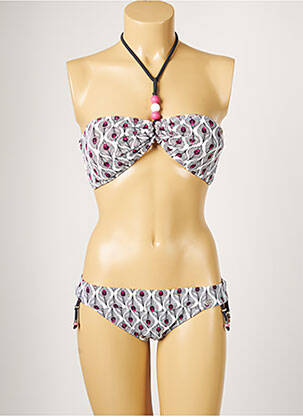 Costum de baie din două piese elasticitate top sutien modelat alb BANANA MOON femeie