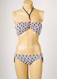 Costum de baie din două piese elasticitate top sutien modelat alb BANANA MOON femme