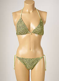 Costum de baie din două piese elasticitate top triunghiuri verde BANANA MOON femme