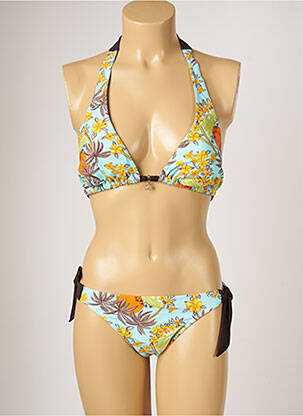 Costum de baie din două piese elasticitate sutien cu susținere înaltă și burete detașabil albastru BANANA MOON femeie