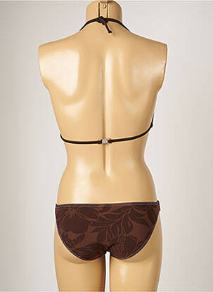 Costum de baie din două piese elasticitate top triunghiuri maro BANANA MOON femeie