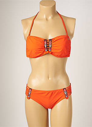 Costum de baie din două piese elasticitate top sutien modelat portocalie BANANA MOON femeie