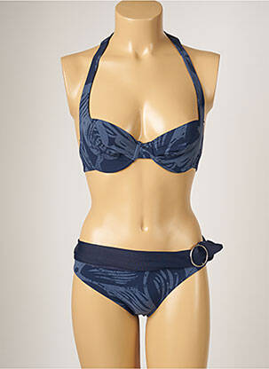 Costum de baie din două piese elasticitate albastru BANANA MOON femeie