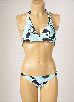 Costum de baie din două piese elasticitate top triunghiuri albastru BANANA MOON femeie
