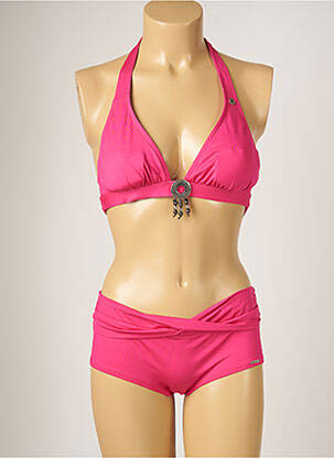Costum de baie din două piese elasticitate top sutien modelat roz BANANA MOON femeie