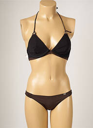 Costum de baie din două piese elasticitate top triunghiuri maro BANANA MOON femme