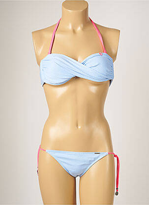 Costum de baie din două piese elasticitate top bentiță albastru BANANA MOON femeie
