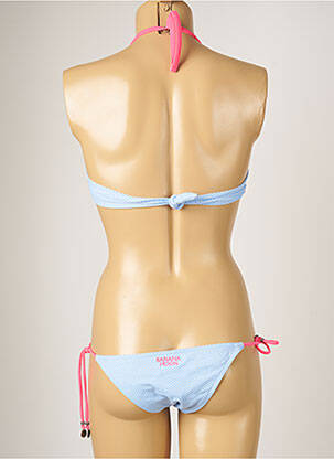 Costum de baie din două piese elasticitate top bentiță albastru BANANA MOON femeie