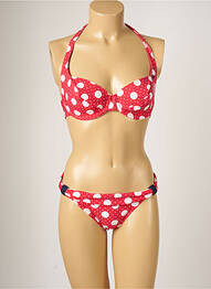 Costum de baie din două piese elasticitate roșu BANANA MOON femme