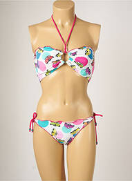 Costum de baie din două piese elasticitate top sutien modelat roz BANANA MOON femme