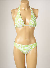 Costum de baie din două piese elasticitate top triunghiuri verde BANANA MOON femme