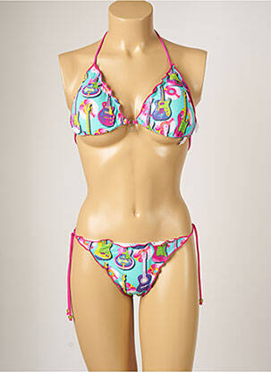 Costum de baie din două piese elasticitate top sutien modelat albastru BANANA MOON femeie