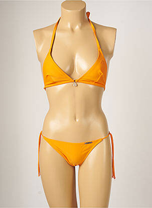 Costum de baie din două piese elasticitate top triunghiuri portocalie BANANA MOON femeie